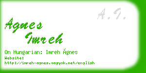 agnes imreh business card