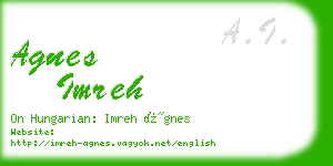 agnes imreh business card